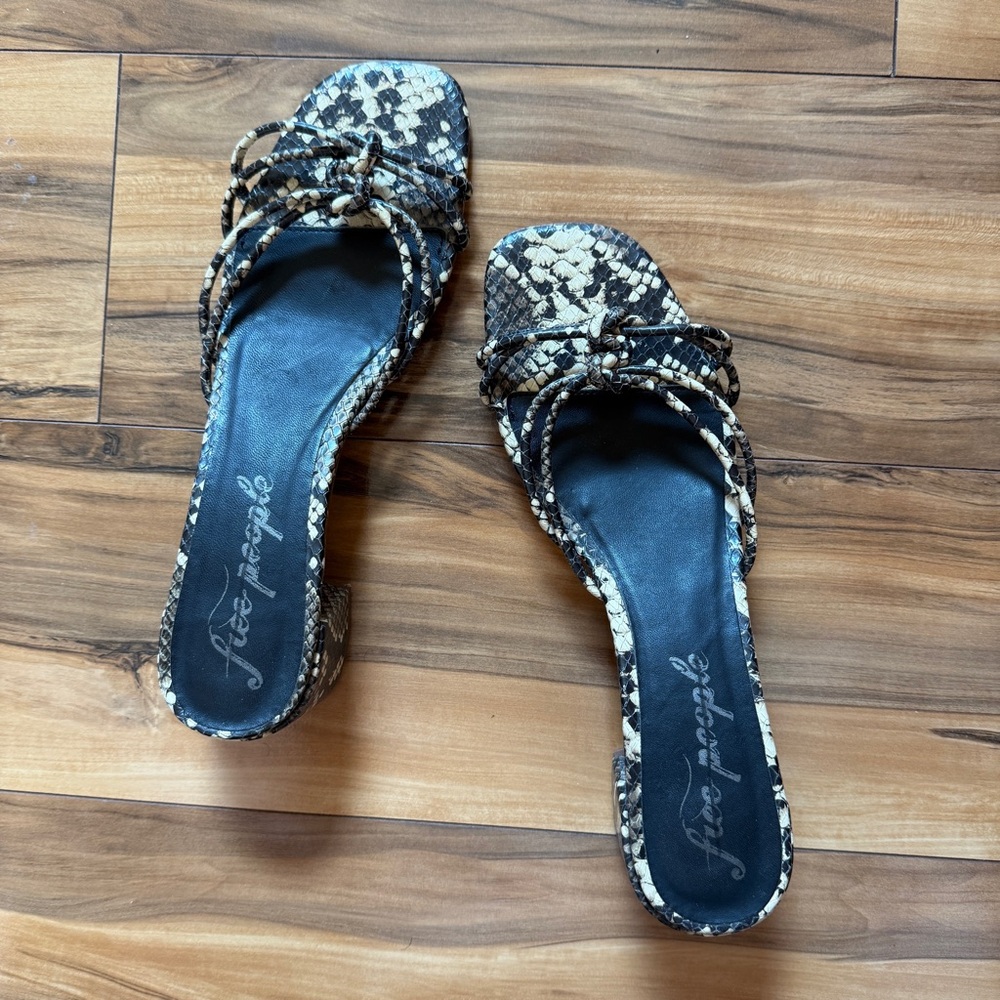 Free People Snakeskin Pattern Sandals